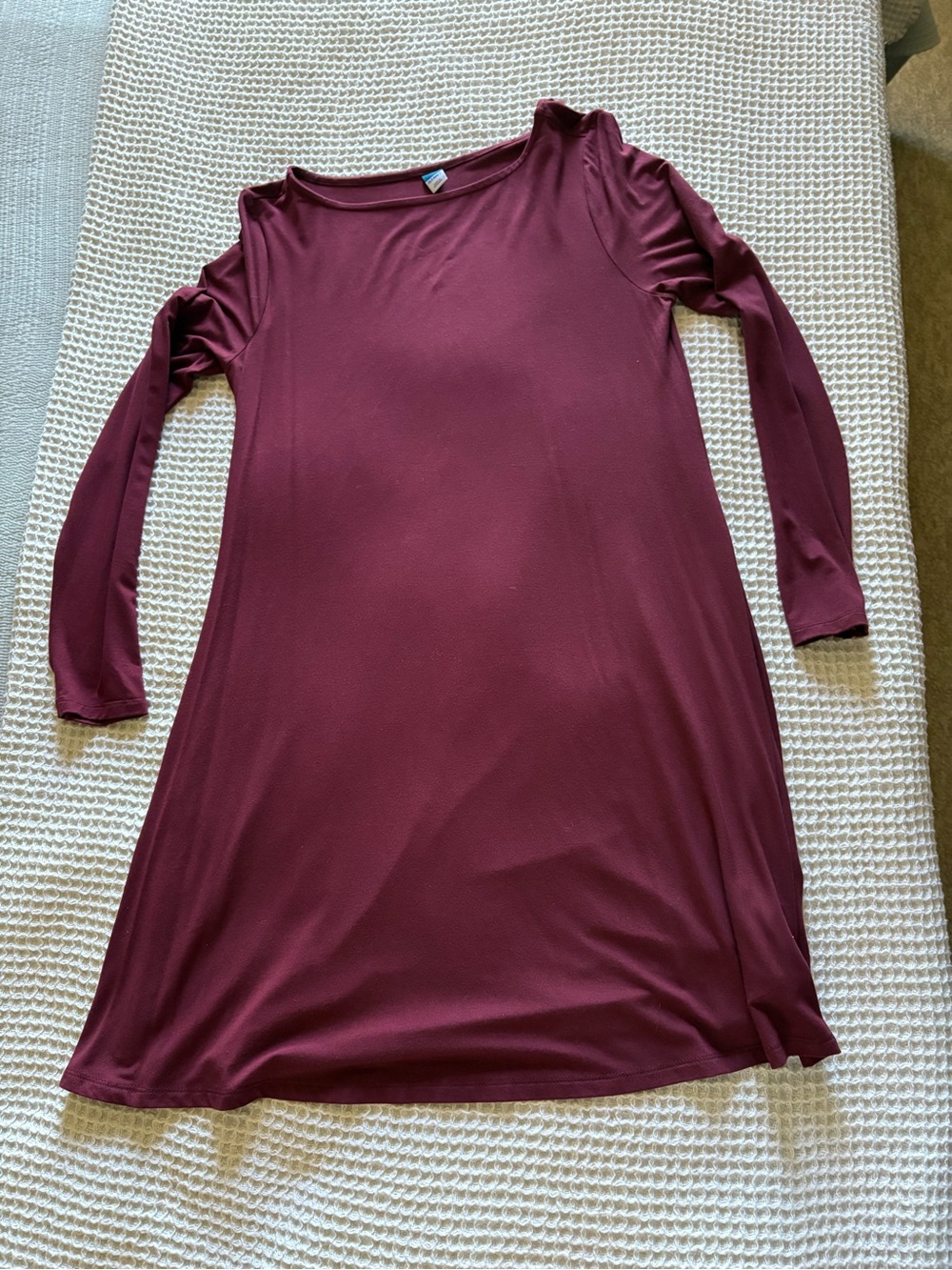 Old Navy Long Sleeve A-Line Dress in Maroon